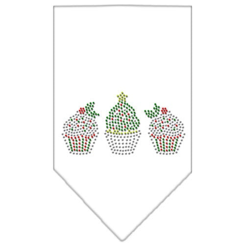 Christmas Pet and Dog Bandana Rhinestone, "Christmas Cupcakes"