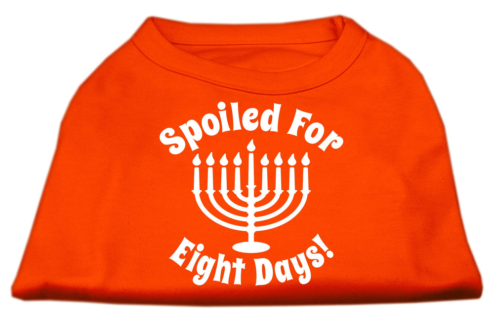 Hanukkah Pet Dog & Cat Shirt Screen Printed, "Spoiled for Eight Days"