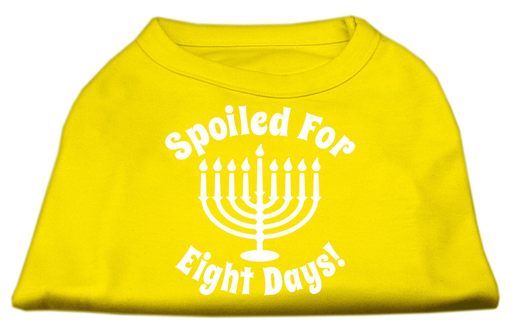 Hanukkah Pet Dog & Cat Shirt Screen Printed, "Spoiled for Eight Days"