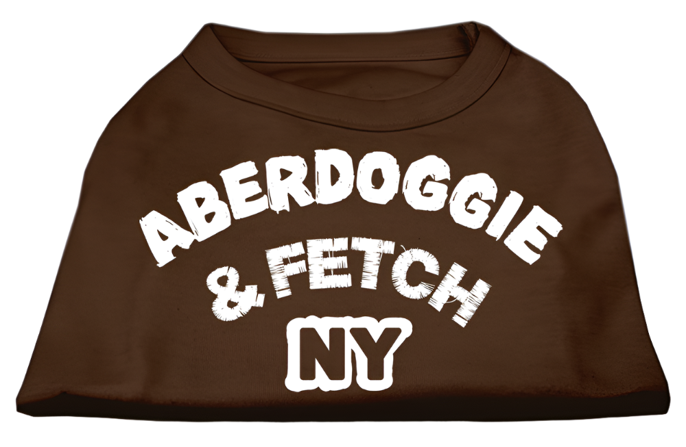 "Aberdoggie and Fetch NY" Screen Printed Pet Shirt for Dogs & Cats - Stylish Comfort Wear