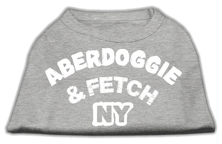 "Aberdoggie and Fetch NY" Screen Printed Pet Shirt for Dogs & Cats - Stylish Comfort Wear