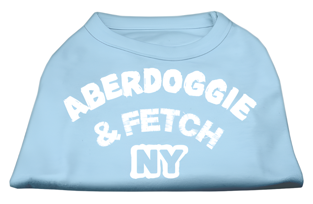 "Aberdoggie and Fetch NY" Screen Printed Pet Shirt for Dogs & Cats - Stylish Comfort Wear