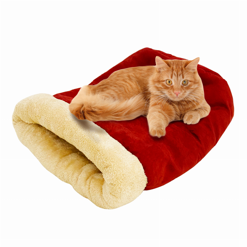 GOOPAWS Cozy 4-in-1 Self-Warming Cat Bed: Multi-Purpose Burrow, Hideaway & Cuddle Cave"