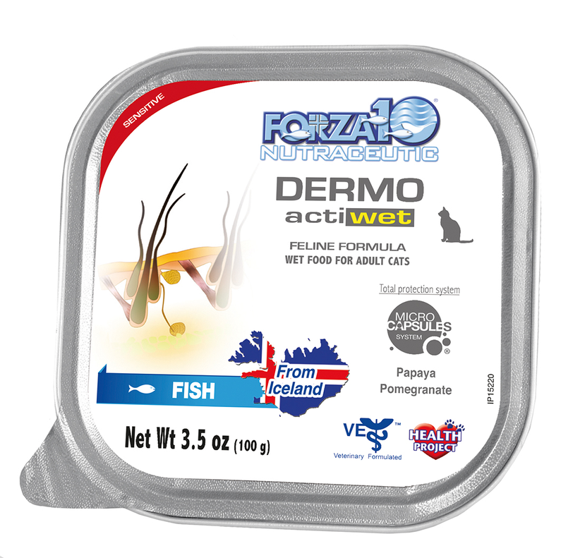 Forza10 ActiWet Dermo: Icelandic Fish Recipe Canned Food for Cats with Skin Support