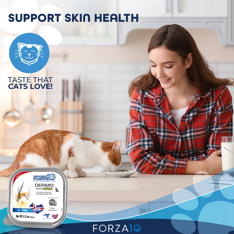 Forza10 ActiWet Dermo: Icelandic Fish Recipe Canned Food for Cats with Skin Support