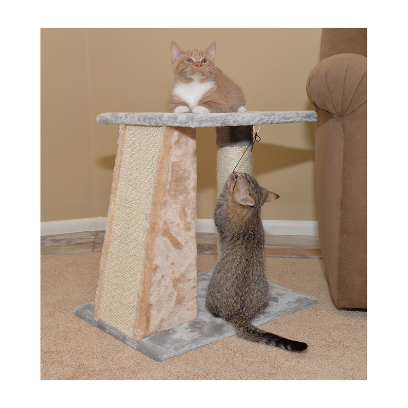 Armarkat Dual-Level Real Wood Cat Scratching Post - Sturdy Multi-Platform Scratcher for Cats