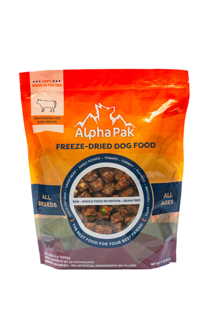 AlphaPak 16oz Premium Raw Freeze-Dried Dog Food